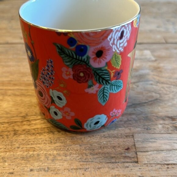 RIFLE PAPER COMPANY Letter R . Beautiful cup with gold handle - Picture 2 of 10